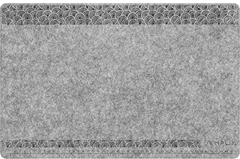 SEMPLIX Nähmaschinenunterlage, rutschhemmend, geräusch- und vibrationsdämpfende Unterlegmatte 32x49cm (grau-meliert)