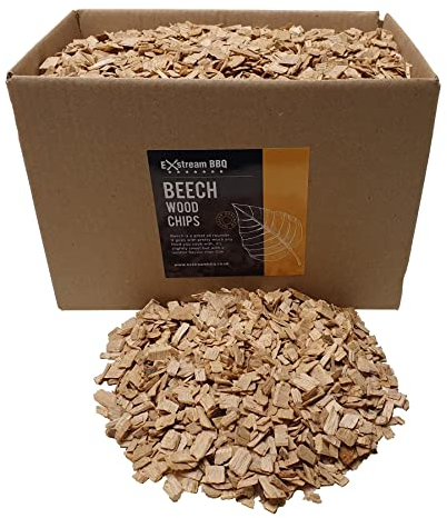 Exstream Astillas de madera para ahumar barbacoa *Más de 16 grandes sabores en 1, 5 y 10 litros* (haya 5 litros)