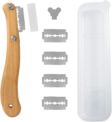 Kiuiom Coltello da Pane,Lama Pane, Taglierino per Pane,Coltello per Impasto Coltello da Panettiere con 5 Lame per Cuocere Intagliare Modelli di Pane Crudo Coltello per Segnare