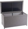 Mendler Poly-Rattan Kissenbox HWC-D88AM, Gartentruhe Auflagenbox Truhe Basic, 51x100x50cm 170l - grau