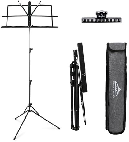 EASTROCK Notenständer für Bücher, Orchesterpult aus Metall, mit Transporttasche, höhenverstellbar