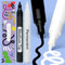 Artistro Permanent Marker Schwarz und Weiß - 2 Stück Acrylstifte - Wasserfest Filzstift mit 3 mm Spitze, Schnell Trocknender Glanzlackmarker für Textil, Stein, Keramik, Glas, Holz, Metall, Karton