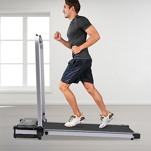 Löpband promenadband promenadband löpband skrivbord, löpband elektrisk fitness, elektrisk löpband gångdyna för hemmet nybörjare underbord löpmaskin 10 km/h