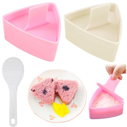KOUHA Onigiri Form, Onigiri Maker, Sushi Onigiri Form, Dreieckige Sushi Form, Sushi Maker Form Dreieck, DIY Onigiri Mold, Reisform, In Einfachen Schritten Zum Perfekten Onigiri Sushi
