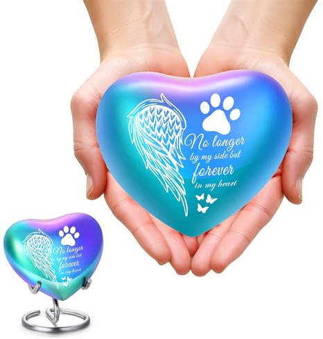 QGJNSGC Urnes en forme de cœur pour cendres humaines - Petites urnes pour cendres d'animaux de compagnie - Urne en forme de cœur pour cendres de chat et chien - Mini urne - Petite urne souvenir - Urne