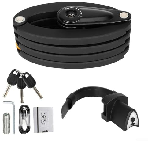 Cerradura plegable con contraseña con cable de cadena antirrobo para seguridad de bicicletas y puertas, aleación de zinc con revestimiento de goma ABS para protección de marco