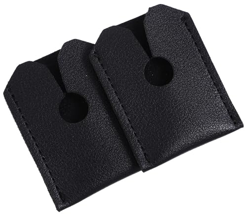 Safety Head Cover 2pcs Black Artificial Leather Protector | Manual Head Sleeve, Strong Fit for Blade Top, Storage Aid with Elegant Finish