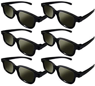 Lot of 6X RealD Technology 3D Polarized Glasses for TV/Movies/Cinema/HD