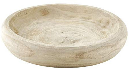 Santa Barbara Design Studio Wood Serving Bowl, Hand Carved Paulownia Wood Fruit Bowl/Decor, 11.5 Large, Natural