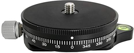 Koolehaoda Panorama Schwenkbasis mit 1/4 Schraube Panorama Stativkopf für Stativ Einbeinstativ DSLR Kameras,Tragkraft 10KG