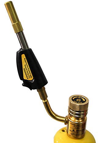 QWORK Turbo Torch, Swirl Combustion, Self Lighting, Blue Brass, WD3006