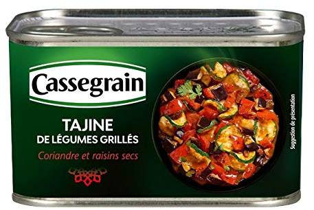 Cassegrain - Tajín para verduras a la parrilla, cilantro y pasas, 375 g, 3 unidades