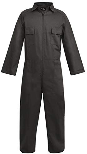 Lasamot Herren Arbeitsoverall Berufsbekleidung funktionale Taschen Blaumann Overall für Handwerker Größe L Grau