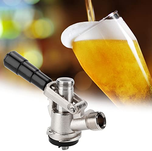 Sankey Kegerator, Keg Coupler S Type Draft Beer Dispenser with Safety Pressure Relief Valve Home Brewing System