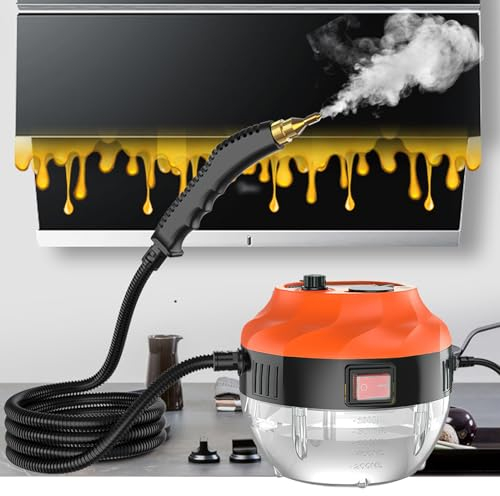 Household Steam Cleaner 2500 W Dampfreiniger, Dampfreiniger Handgerät, Hochtemperatur-Druckdampfreinigungsmaschine mit Bürstenköpfen, Dampfsauger für Küchenmöbel Badezimmer Auto, für Küchenmöbel Boden