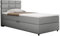 PANDA MÖBEL Boxspringbett Reve, 100x200 Polsterbett mit Bettkast und Topper-hellgrau