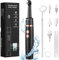 Set di Sbiancamento dei Denti Rimuovi Tartaro Denti Kit Pulizia Denti Tartaro Smacchiatore Denti Lucidatrice Elettrica per Denti per Ridurre i Depositi di Placca