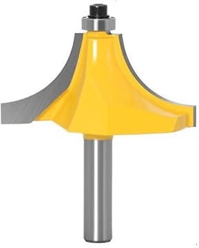 1PC 8mm Shank Corner Round Over Edging Wood Router Bit Large 2 Flute Corner Round Cove Box Bit Woodworking Tenon Cutter Tool(NO 1)