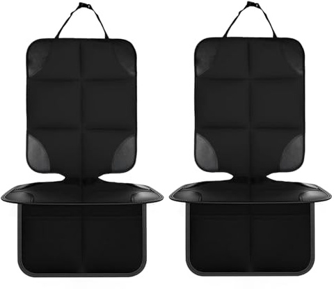 Trintion Car Seat Protectors,Leather Seats Protectors For Child Car Seats With Non-Slip Bottom Waterproof Large Mesh Pockets
