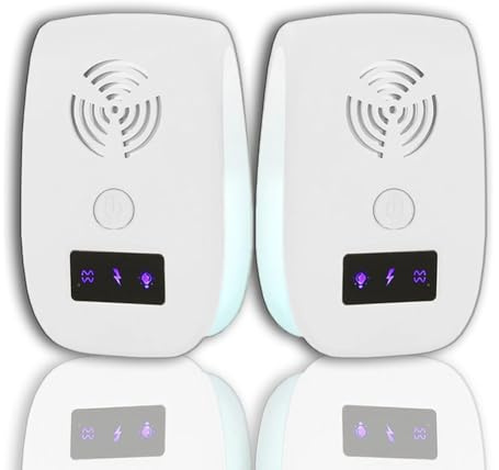Pqahffowr Elektronisk ultraljudsmus-repellent för inhemska insekter för barn, myggavskräckare, EU-