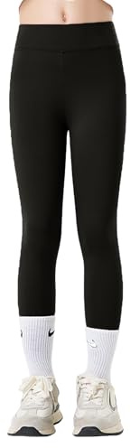 ZCJ Leggings Largos de algodón para niña, Leggings Deportivos y Mallas de equitación con Cintura Alta, Pantalones Deportivos elásticos para niños, para la Escuela, Yoga, equitación, Deporte y Uso