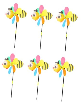 BCOATH Girandole a Forma in Plastica Per Ragazzo Set Da 6 Decorazione Per Giardino e Prato Giocattolo a Vento Colorato Per Esterno