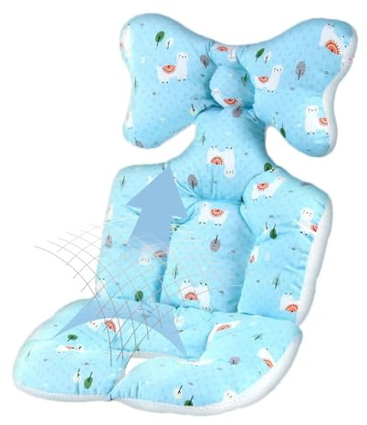 Asiento de bebé desplegado,Asiento de Coche para bebé - Grueso esponst Body Soporte Colchón para Cochecito, Trona y Asiento de Coche