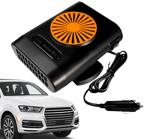 BommFu Ventilador Calefactor para Coche,Calentador De Coche Con Rotación 360 Grados 12V/24V - Repuesto Automotriz Para Parabrisas Camión Vehículo Espacio Interior Calentamiento Rápido