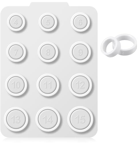JYSNOW Medidor de Anillos, Herramienta de Medición de Tamaño de Dedo, Ring Sizer, Medidores de Anillos de Plástico, Ring 4 Kit de Tallaje, Talla Primero Antes de Comprar