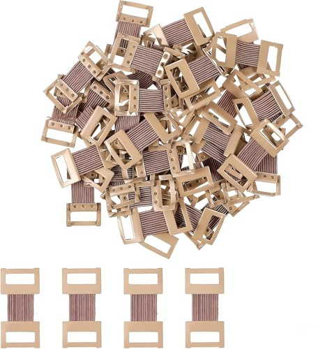 50 clips de vendaje, color marrón, elásticos, para suegra, de aluminio, con banda de goma para vendaje de gasa, cierre de clipper, fijación de material de vendaje, juego de deporte y ocio