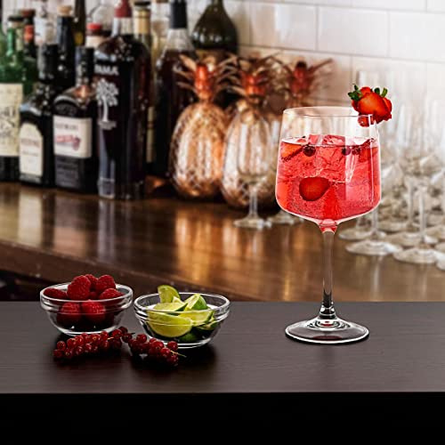 Copa Ginger Tensionada 66cl – Set de 6 Unidades – Vidrio Tensionado Resistente y Transparente – Diseño Elegante para Potenciar Aroma y Sabor
