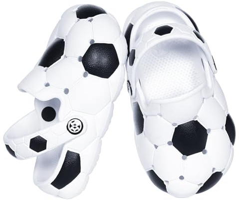 Zuecos Niño Fútbol Zapatillas Casa Niña Sandalias de Playa Respirable Zapatos de Jardín Mules Verano ZQ-Blanco 36-37EU=CN230