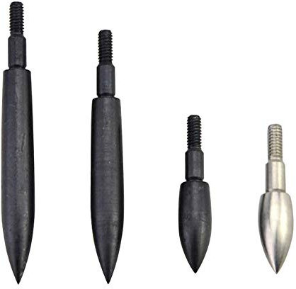 SHARROW 12 Stück Bogenschießen Pfeilspitzen Projektilspitzen Edelstahl Ziel Pfeil Tipps Jagdspitzen Broadheads für Pfeil und Bogen (Schwarz, 200 Grain)