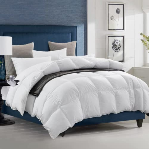 Top Home Solutions Luxury Hotel Quality Goose - Duck Feather & Down Duvet Quilt Warm Bedding - 3D Baffle Design - Comfy Breathable Quilt Bedding (13.5, Double)
