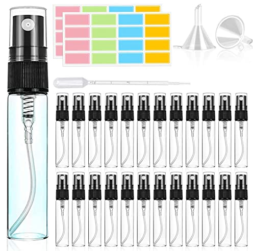 CINGHIA 30 Piezas Frasco Perfume Recargable,Atomizador Perfume, Pulverizador Perfume 5ml,Botella de Perfume Recargable para Perfume