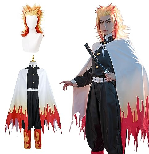 Fiamll Zenitsu Costume de cosplay Tomioka Giyuu - Tenue de cosplay - Tueur de démons - Anime - Costume d'Halloween - Cosplay - Kimono, S