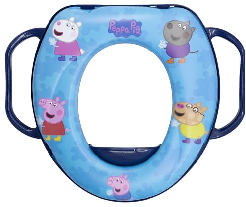 Stor Toilette souple Tataway pour enfants avec poignées - Réducteur de toilette avec motif Peppa Pig - Siège confortable antidérapant, facile à nettoyer