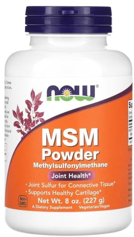 Now Foods - MSM Methylsulfonylmethan Pulver | Reines MSM für gesunde Gelenke und Haut - 227g