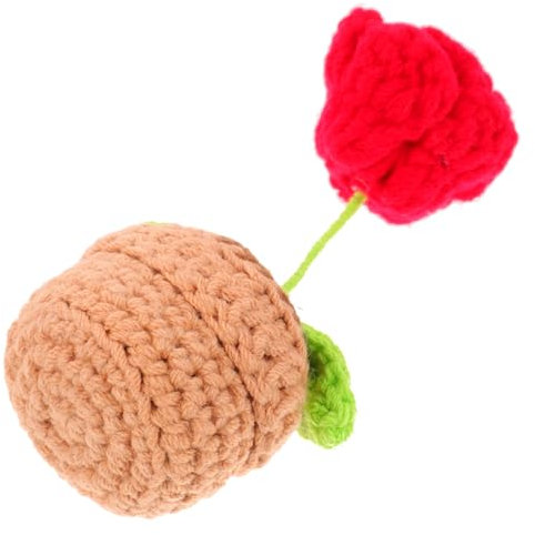 BELLIFFY Künstliche Häkelblumen -bonsai Für Haushalt Simulierte Häkelblumen Im Topf Dekorative Als Blumenschmuck Künstliche Für Tischdeko