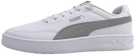 PUMA Unisex Court Classic Clean Sneaker, White-Gray Echo, 10 UK