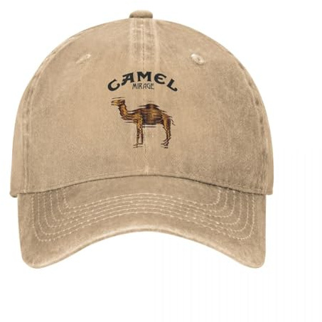 GUPUOOU Vintage Camels Mirage Band Casquettes de Baseball Hommes Femmes en Détresse Coton Snapback Chapeau Album Musique Entraînements en Plein air Chapeau réglable Coton, pour Toutes Les Saisons