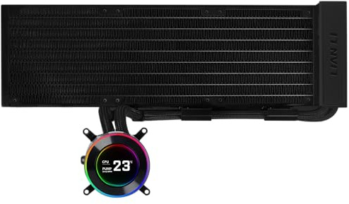Lian Li Hydroshift II-C 360 LCD-Liquid CPU Cooler-Black-HS2LCD36B | Flexible Slide-Tube Clamp Coolant Pathway, 2.1 IPS LCD Screen, 3 Control Mode, Fits Most PC Fans, LGA 1851/1700, AMD AM5/AM4