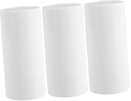 VICASKY Lot de 3 tubes de déodorant en plastique - Taille de voyage - Bouteille réutilisable - Bâton de déodorant vide - PP blanc