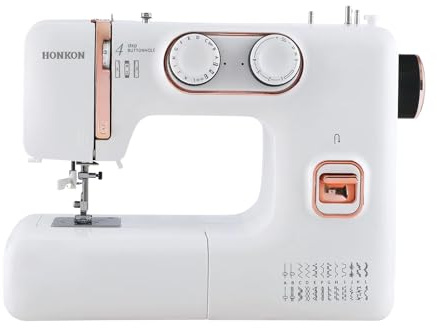 Máquina de coser: 24 tipos de puntadas, brazo libre, enhebrador y ojal automático, enjuague automático, soporte de alambre ajustable
