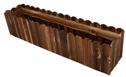 dijiusidy Vaso da fiori rettangolare in legno, fioriera, contenitore, secchio per fiori da fattoria, decorazione tavolo per balcone, scatola in legno per esterni, vaso massello e per, legna, Medio