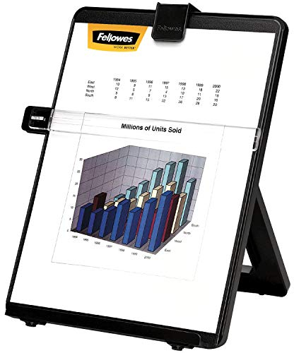 Fellowes Konzepthalter Workstation, höhenverstellbares Zeilenlineal, Vorlagenhalter für bis zu 125 Blatt A4