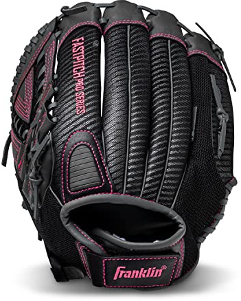 Franklin Sports Fastpitch Softball Glove - Fastpitch Pro - Adulti e Giovani Softball Mitt - Infield and Outfield - Guanto per mancini - Rosa 13 Lefty, Model:22440L