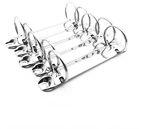 Shuokecrafts 5pcs 2-Ring Binder Mechanism Spines for Top-Binding,2 O Rings, Base Width: 20mm,123mm=4.8 inch Length, Pack of 5 (30mm)