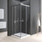 Duschkabine 90x90cm Eckeinstieg mit Schiebetüren 6mm ESG Glas Duschkabine Eckeinstieg Schiebetür Duschabtrennung Dusche Duschwand Höhe 185cm ohne Duschtasse