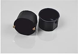 Unterputzdose 1-Fach Gerätedose Schalterdose mit Schrauben Abzweigdose Schwarz Unterputz Ø 62,5/60 I 42,5/41 mm Tiefe Zum Einbau von Schaltern Steckdosen Abzweigdose Schalterdose 25 Stück